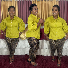 Load image into Gallery viewer, The Puff Chartreuse Goddess Blouse