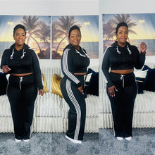 Load image into Gallery viewer, Crop &amp; Stripes jogger sets
