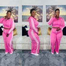 Load image into Gallery viewer, Crop &amp; Stripes jogger sets
