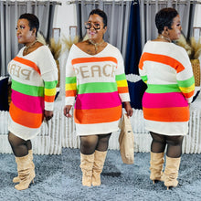 Load image into Gallery viewer, Peace Sweater  dress

